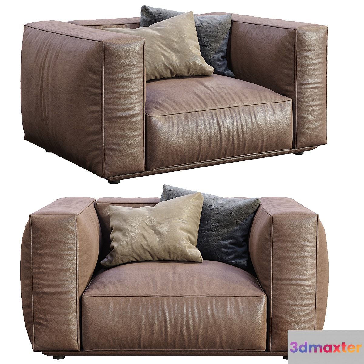 Marechiaro Leather Armchair By Arflex 3D Max
