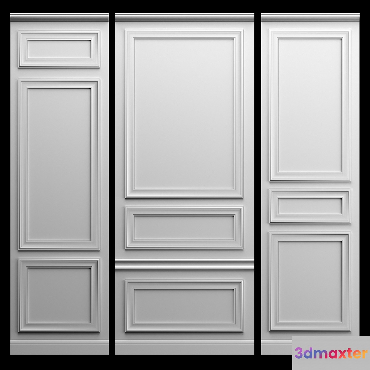 Wall molding 3D Max