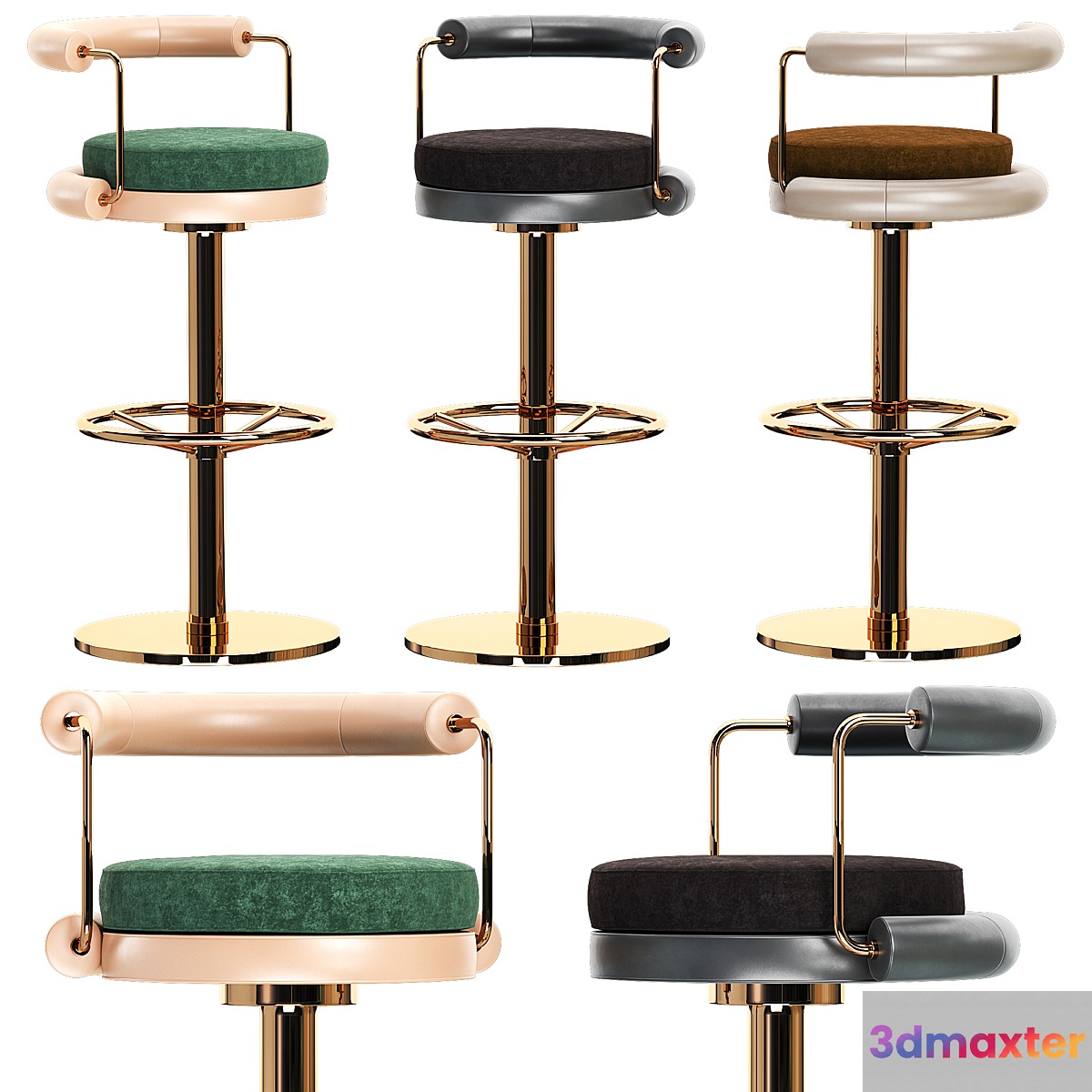 Bar chair otis i 3D Max