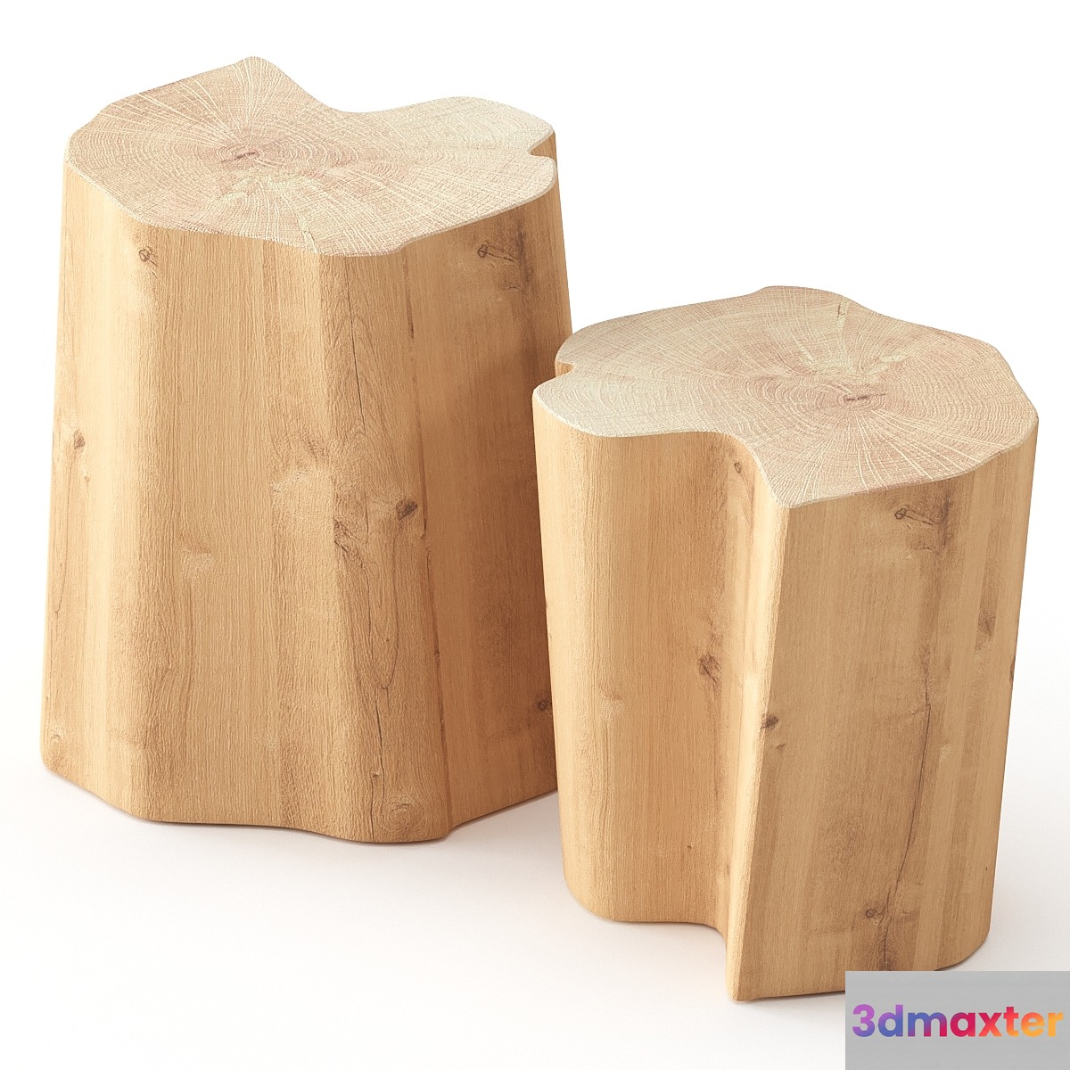 Stump coffee tables 3D Max