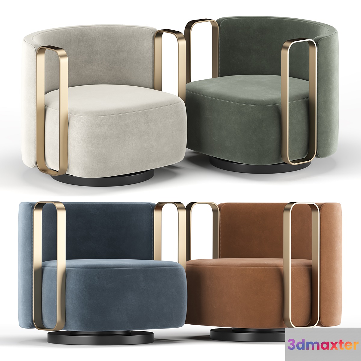 Kelly bracelet armchair 3D Max