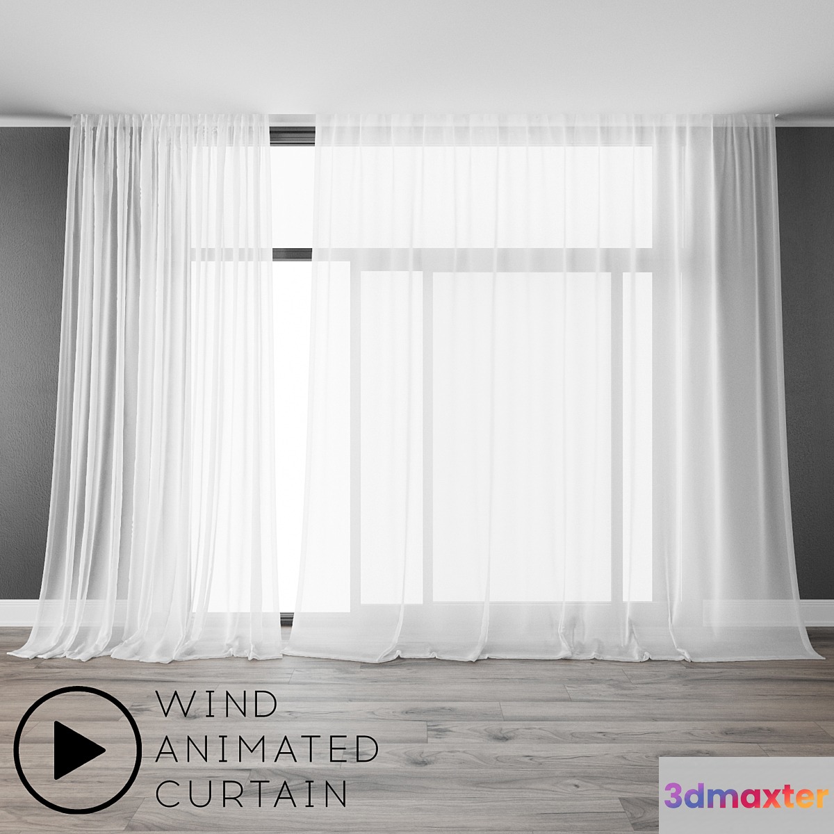 Tulle with wind animation - No.2