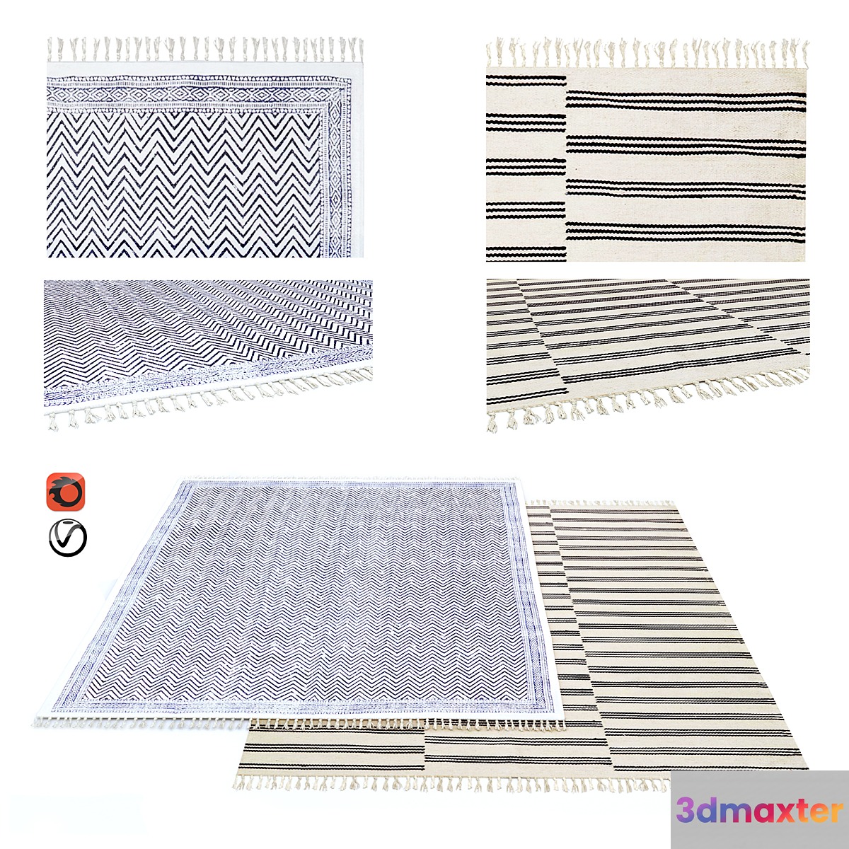 Set of carpets ZARA HOME part 5 3D Max