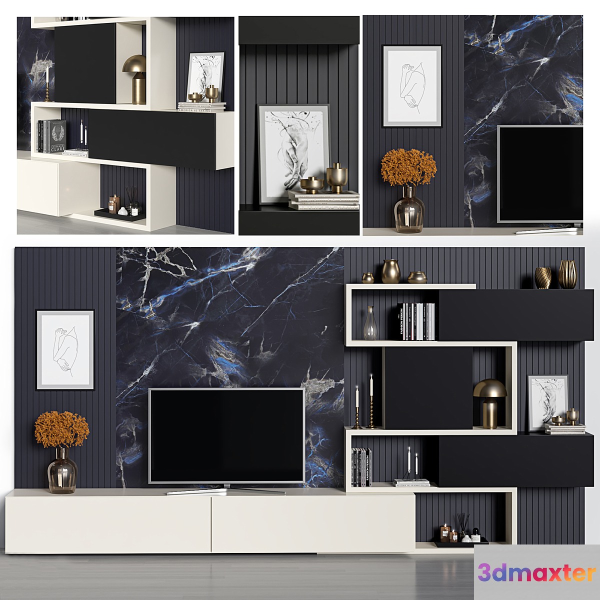 Modern Tv Wall 19 3D Max