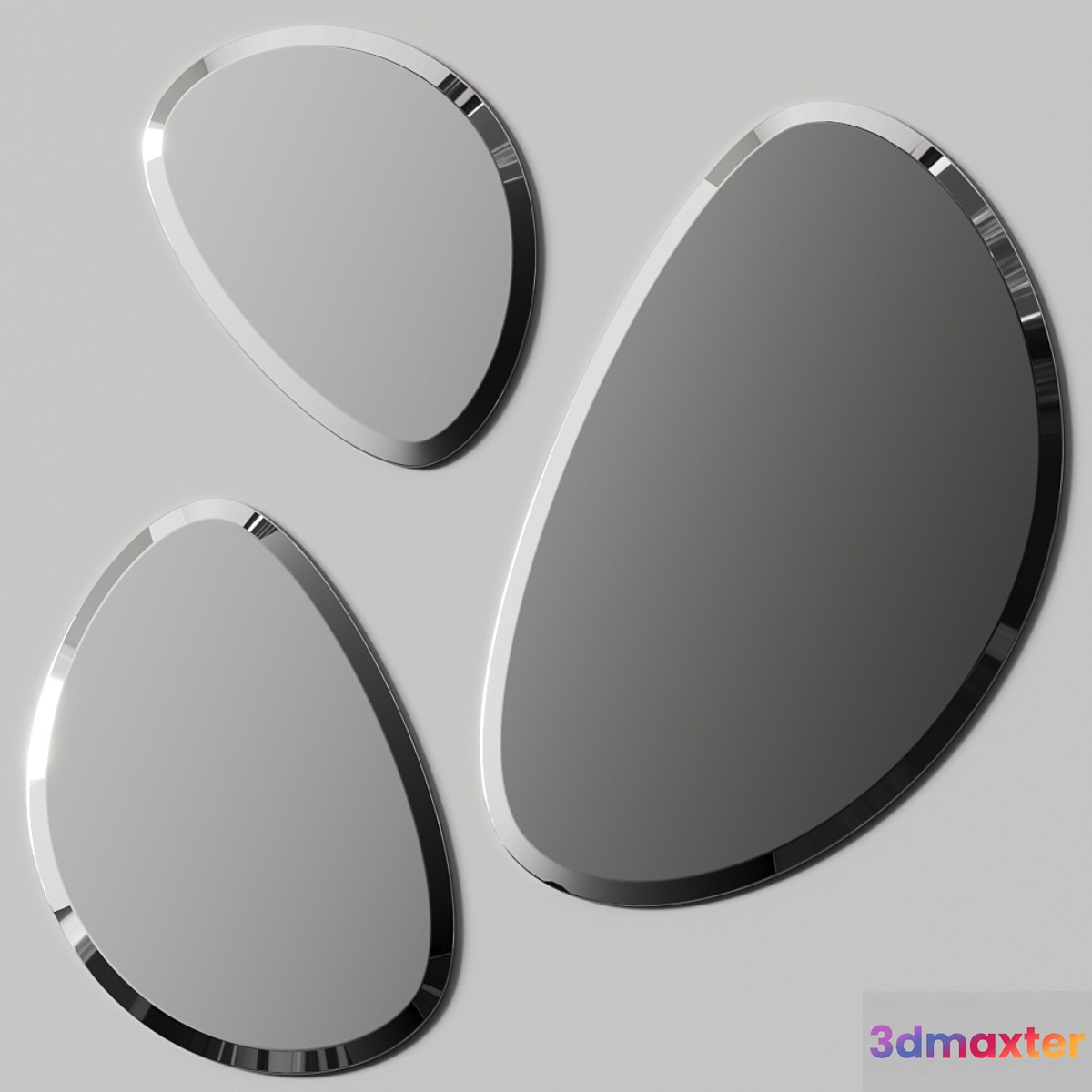 Morada Pebble Wall Mirrors 3D Max