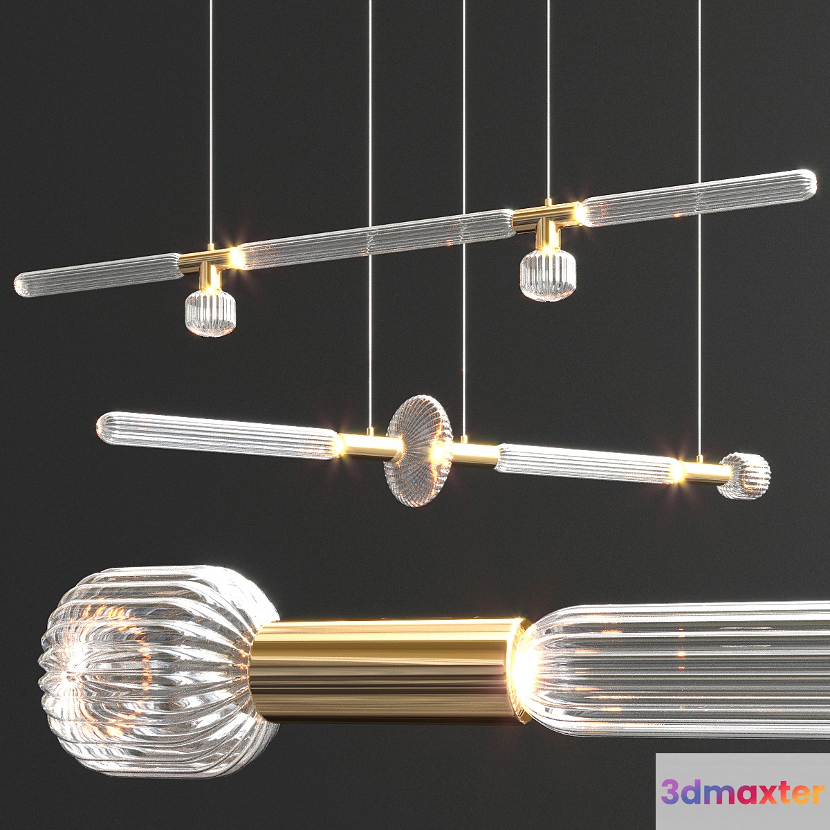 Cipher Linear S L Pendant by Lasvit - No.3