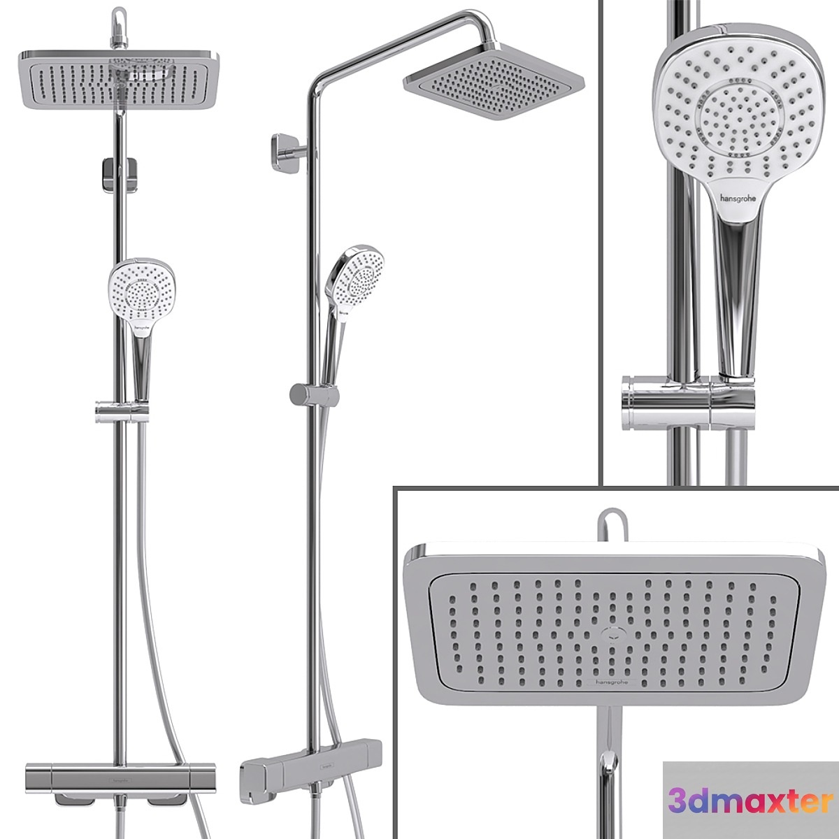 Shower System Hansgrohe Croma E Showerpipe 280 3D Max