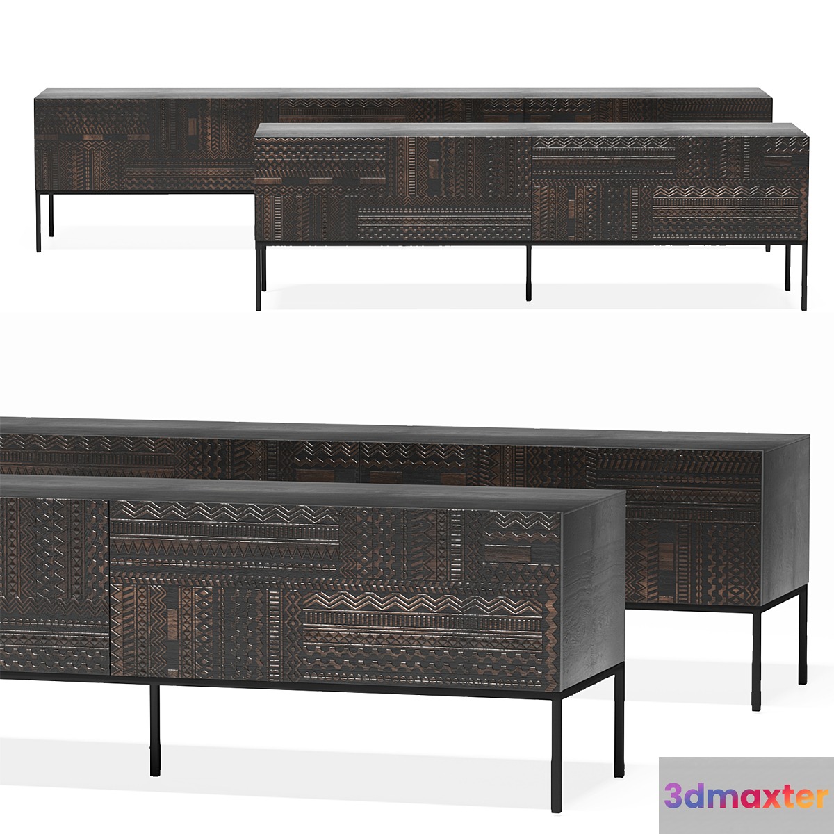 Tabwa TV sideboard by ETHNICRAFT 3D Max