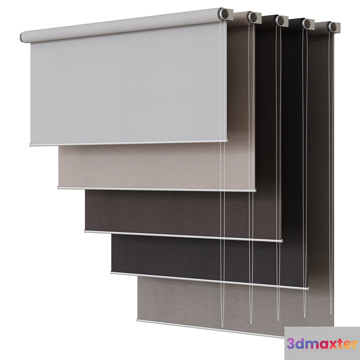 Roller blinds set №4 3D Max