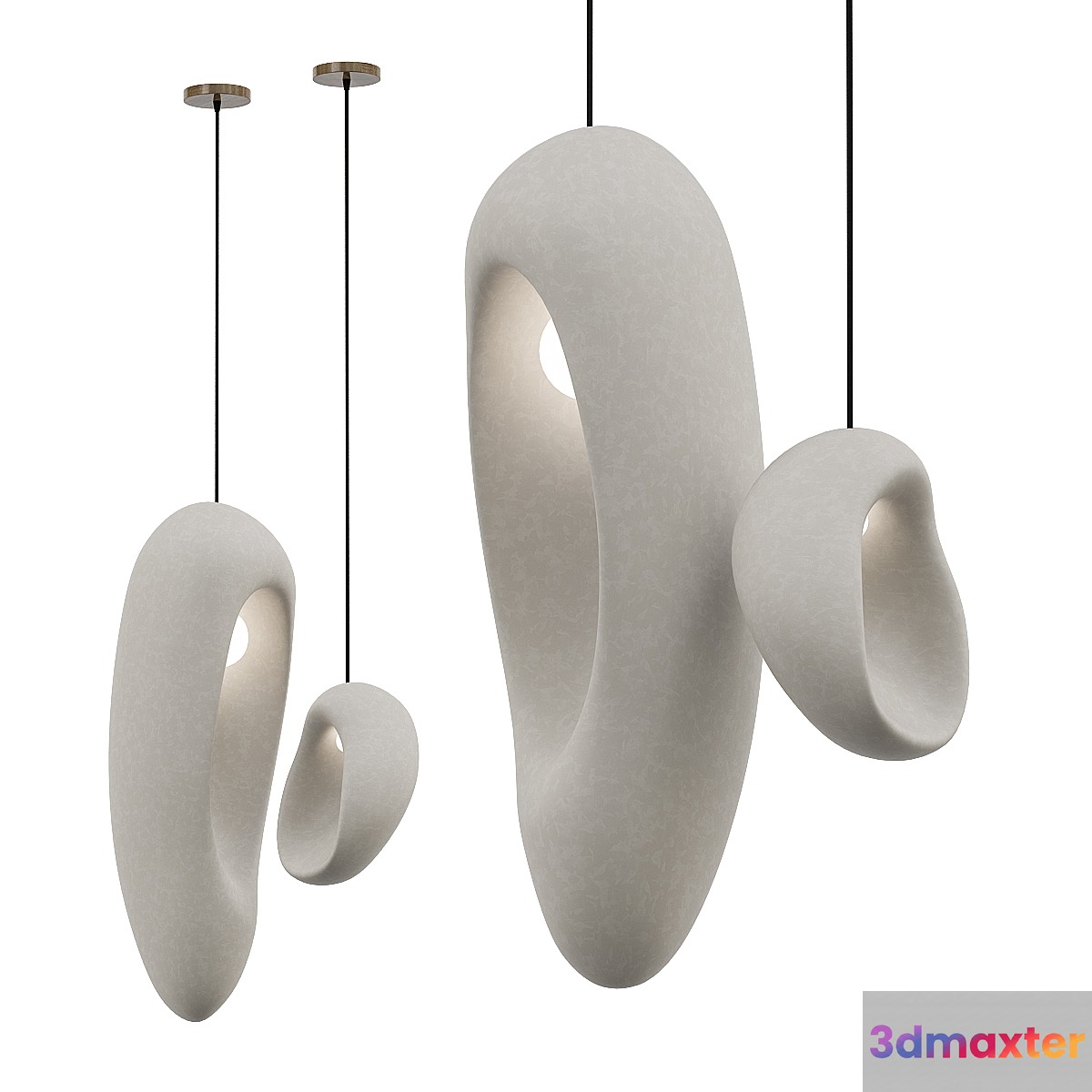Sculptural Illuminated Pendants