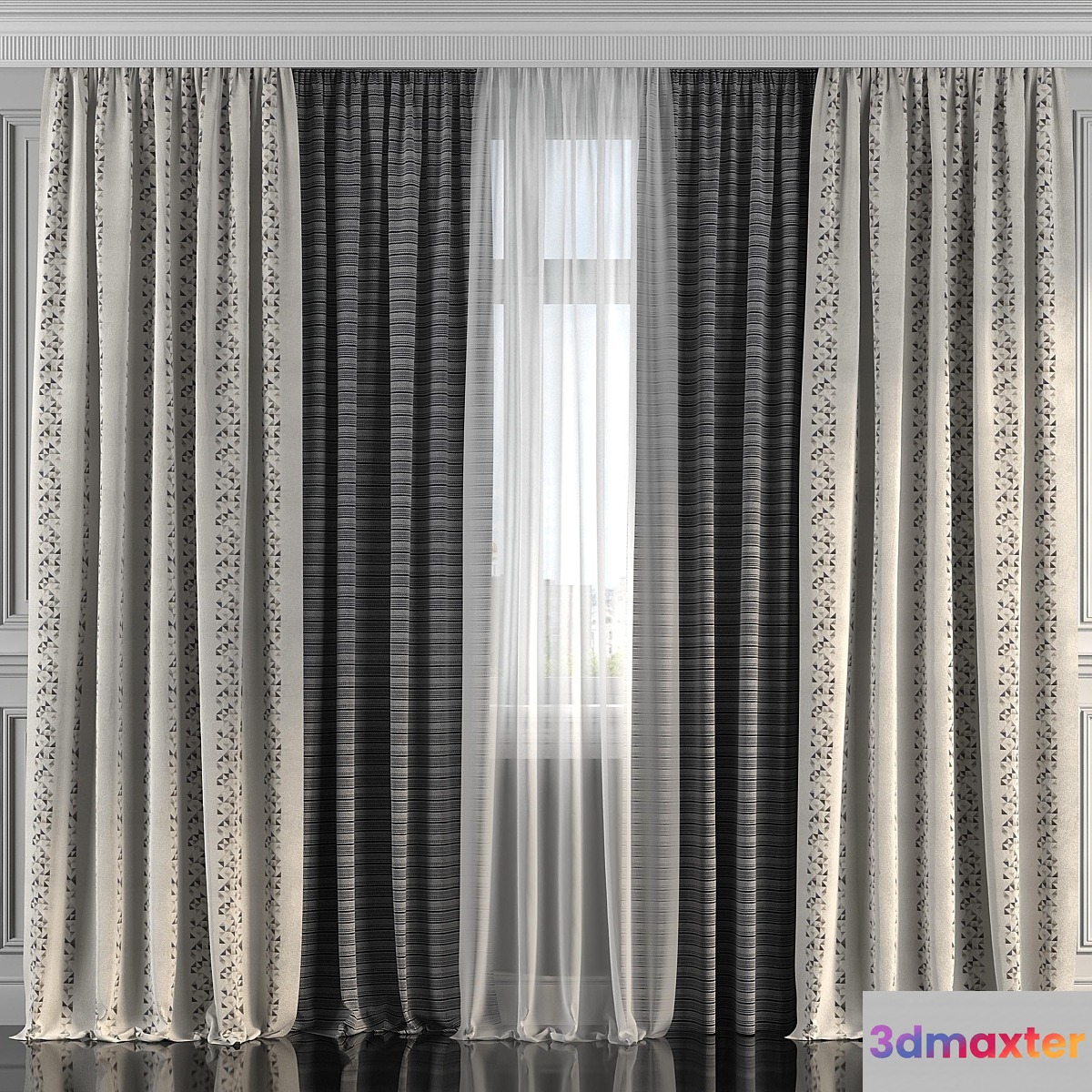 Curtains with window 233 - No.4