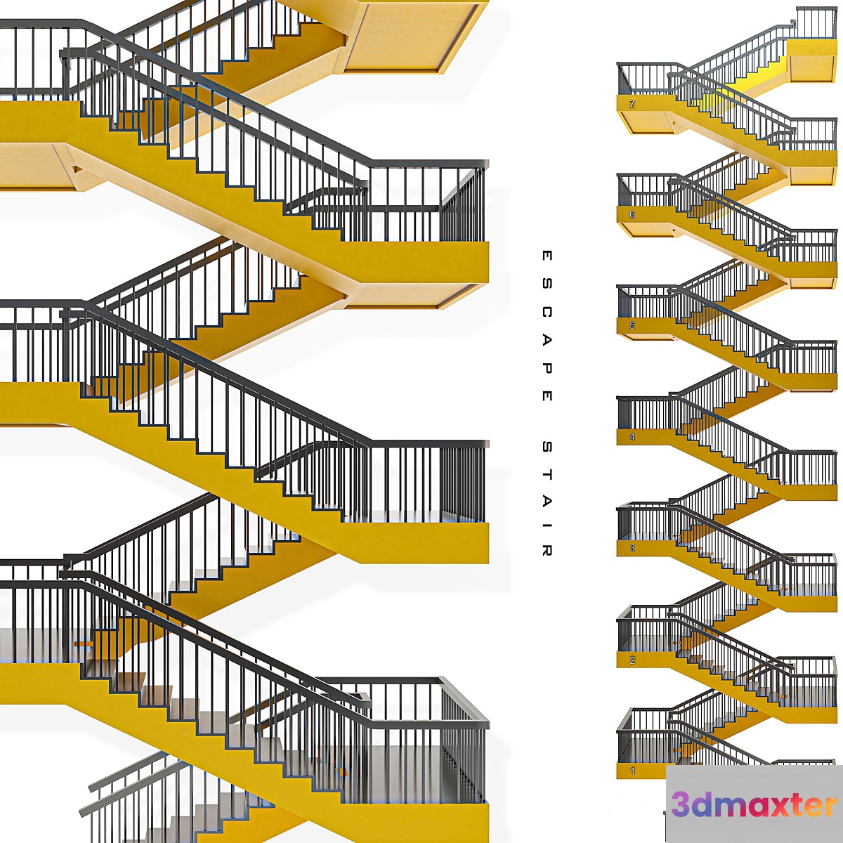 Escape-stair - No.2 3D Max