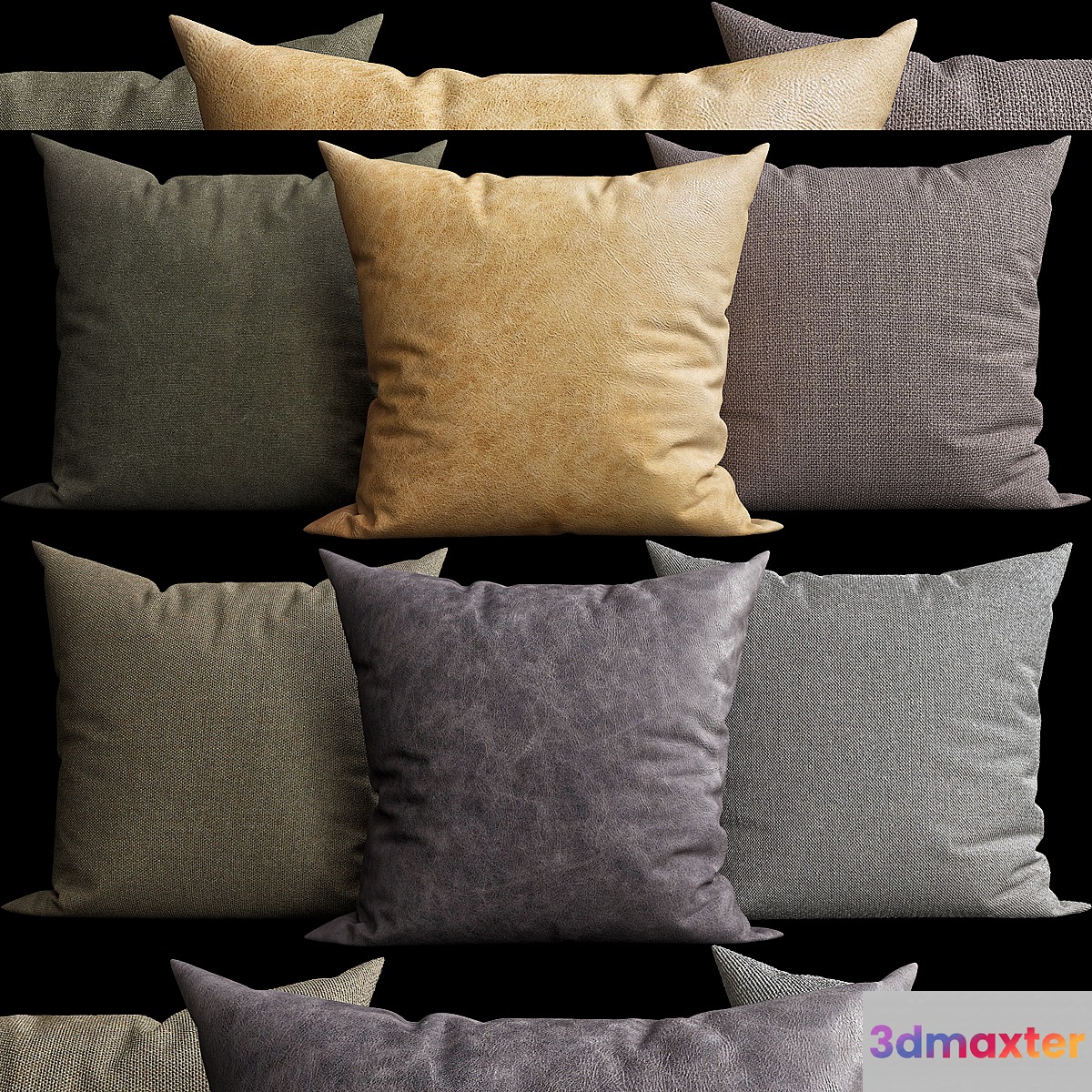 Decorative Pillows v014 3D Max