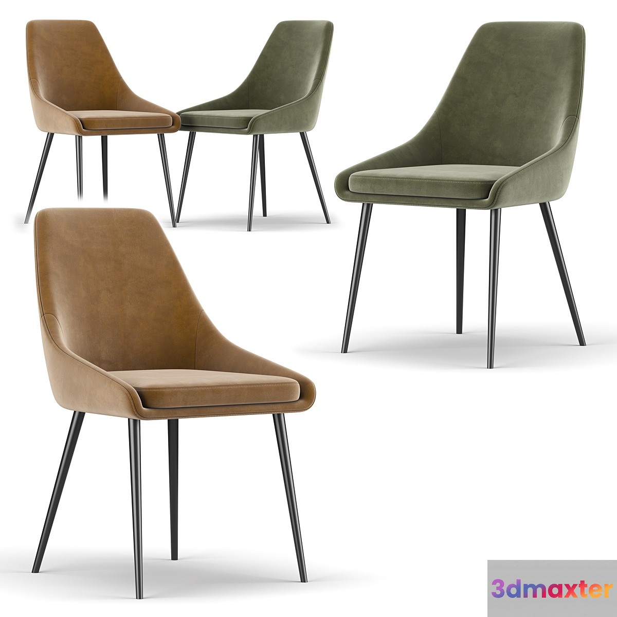 Diana Contemporary Dining Chairs 3D Max