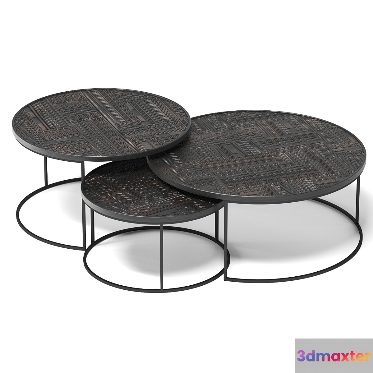 Tabwa Coffee table set by ETHNICRAFT 3D Max