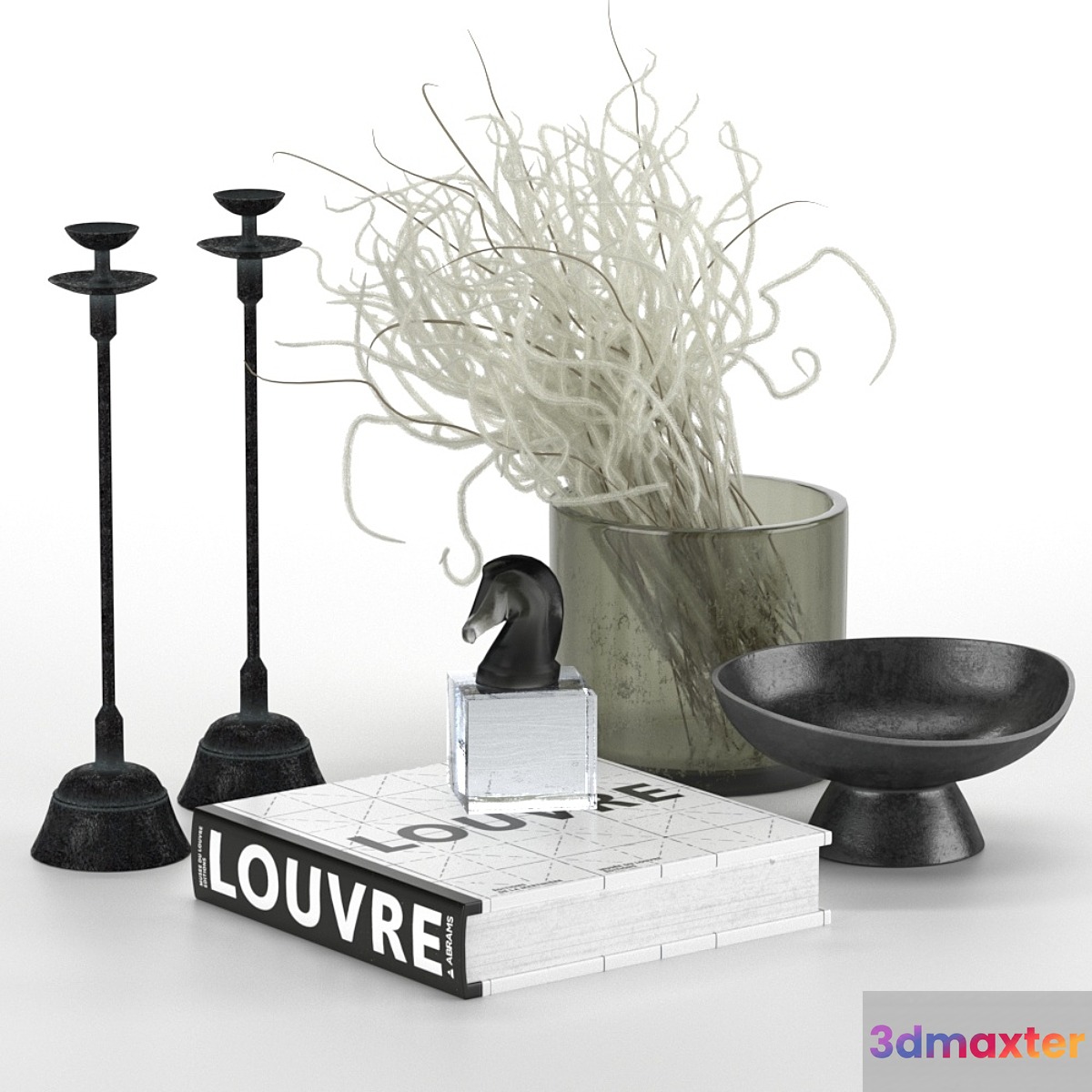Decorative set with feather grass