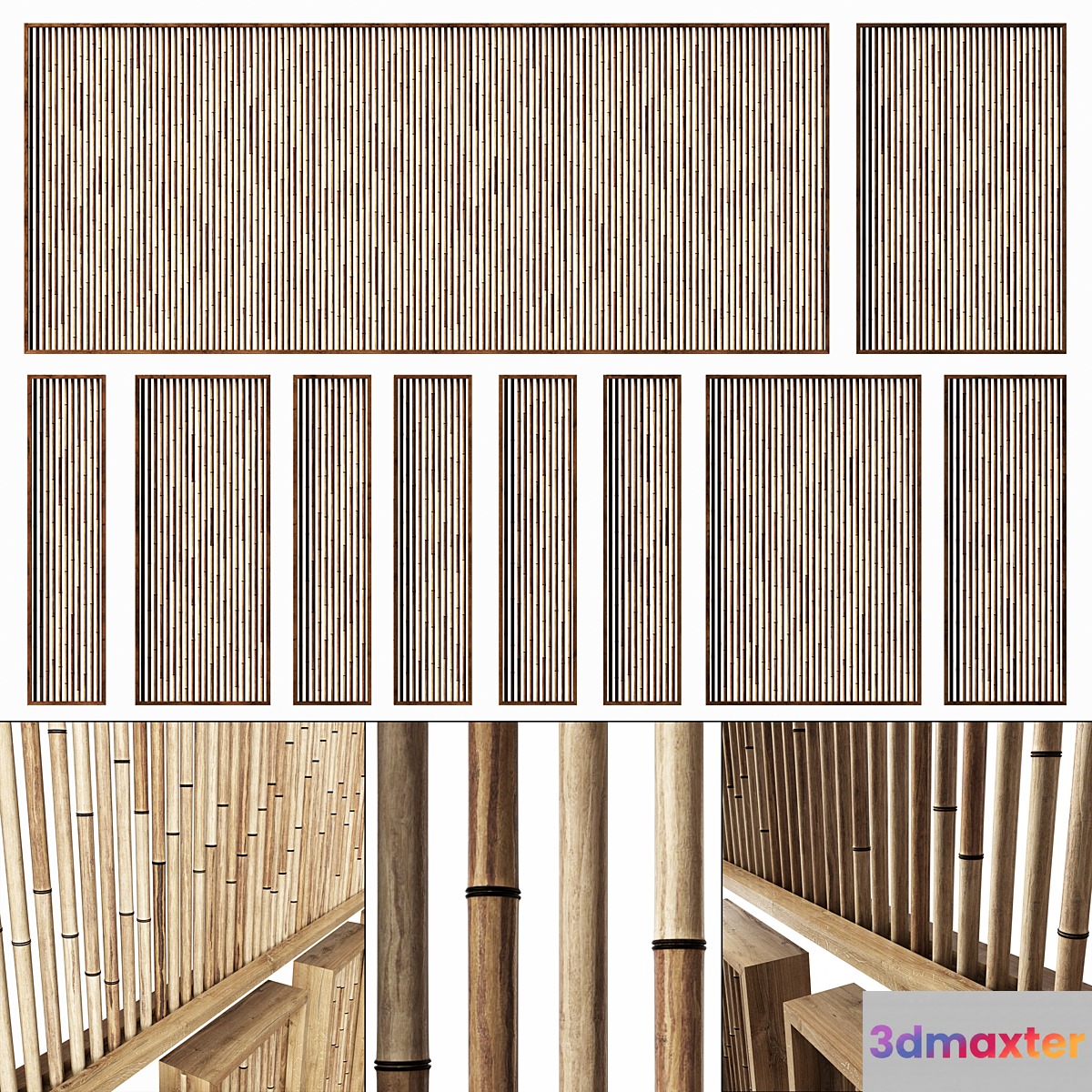 Bamboo branch decor n19 3D Max