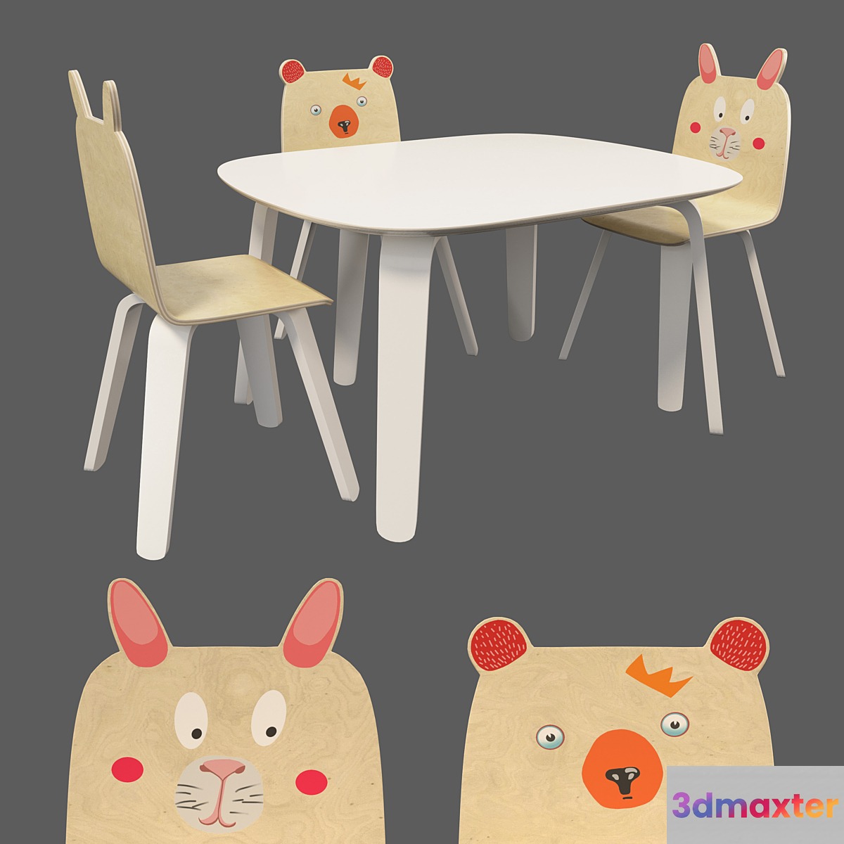 Oeuf Birke childrens furniture set