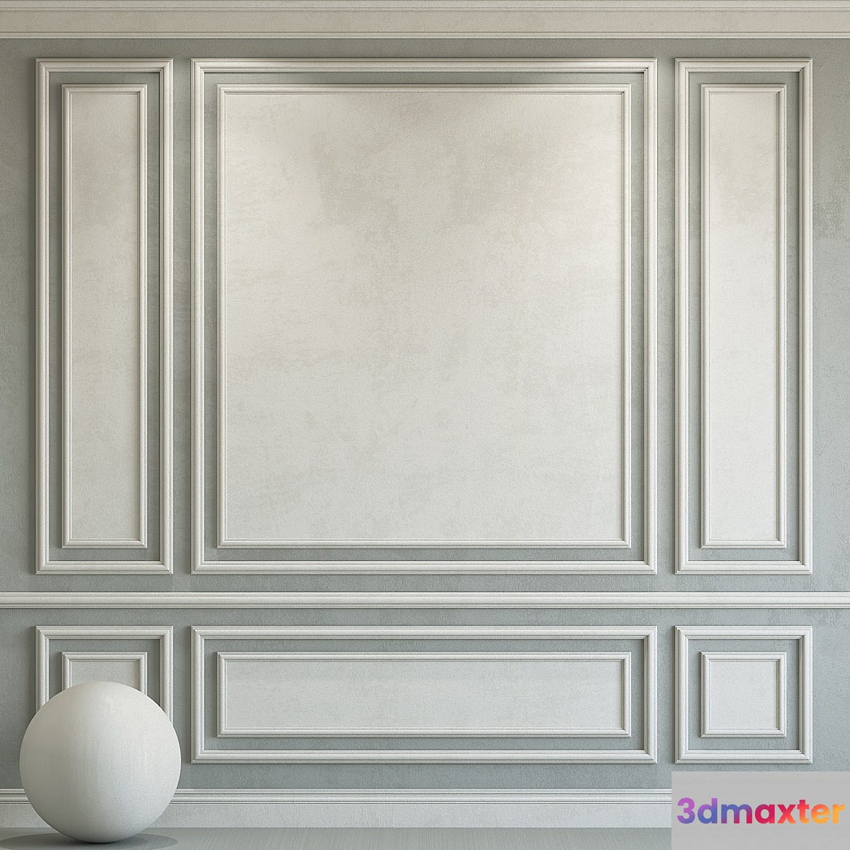 Decorative plaster with molding 114 3D Max