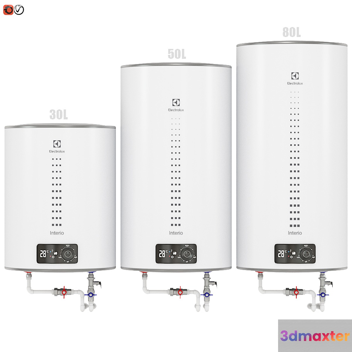 Set Water heater Electrolux EWH Interio 3D Max