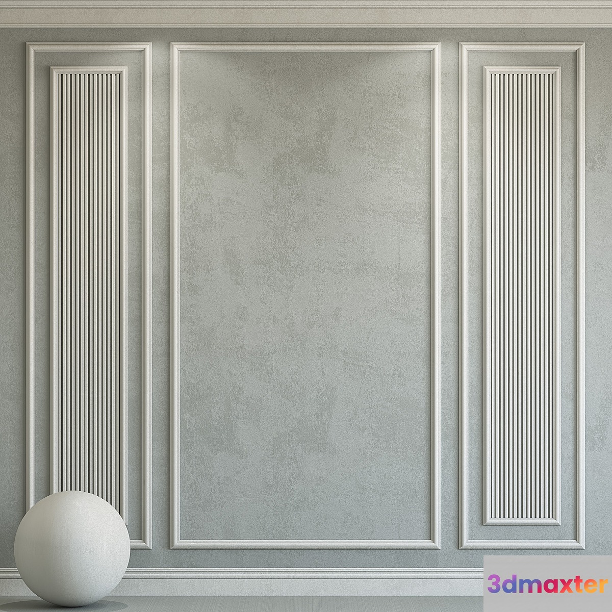 Decorative plaster with molding 116 3D Max