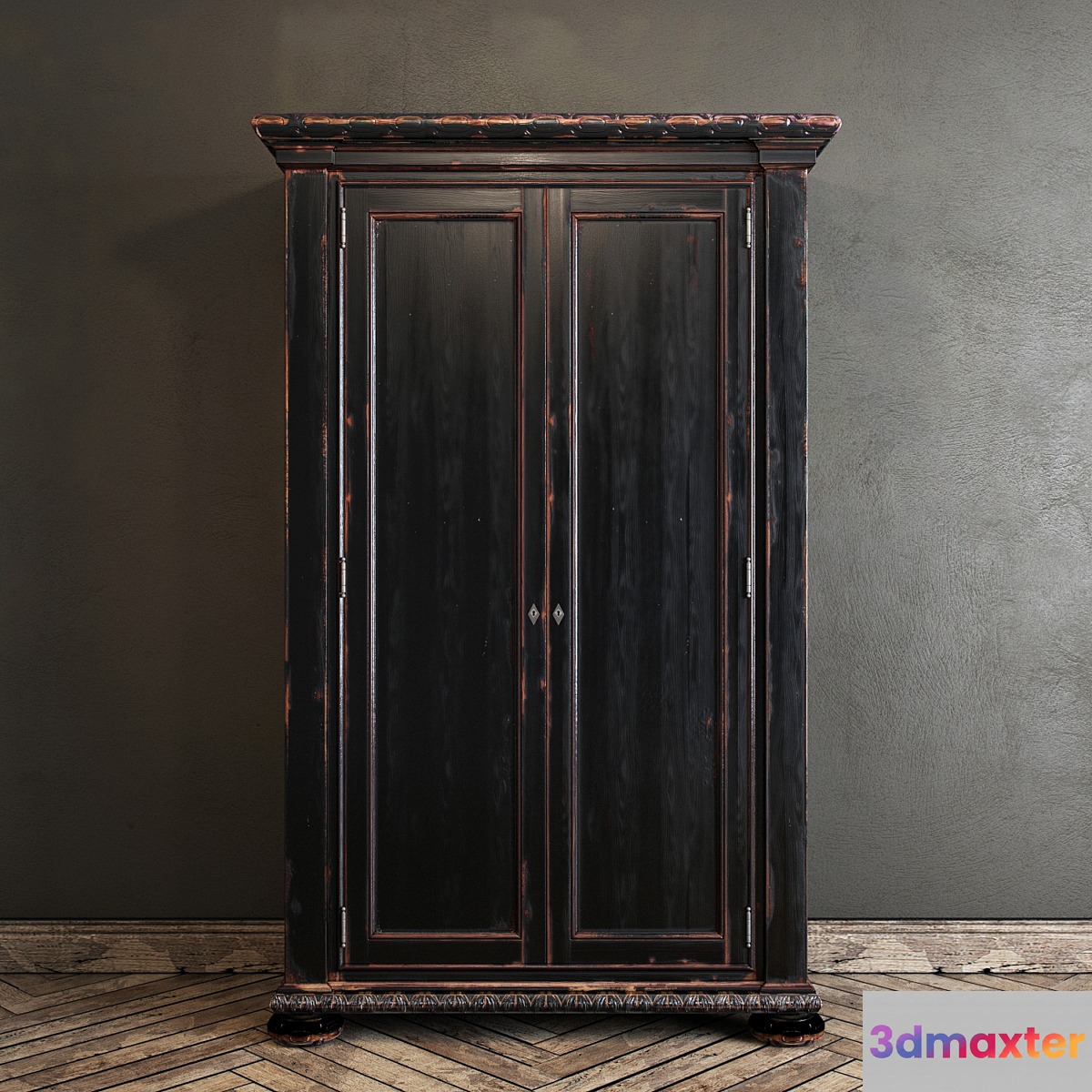 Restoration hadrware french empire amoire 3D Max