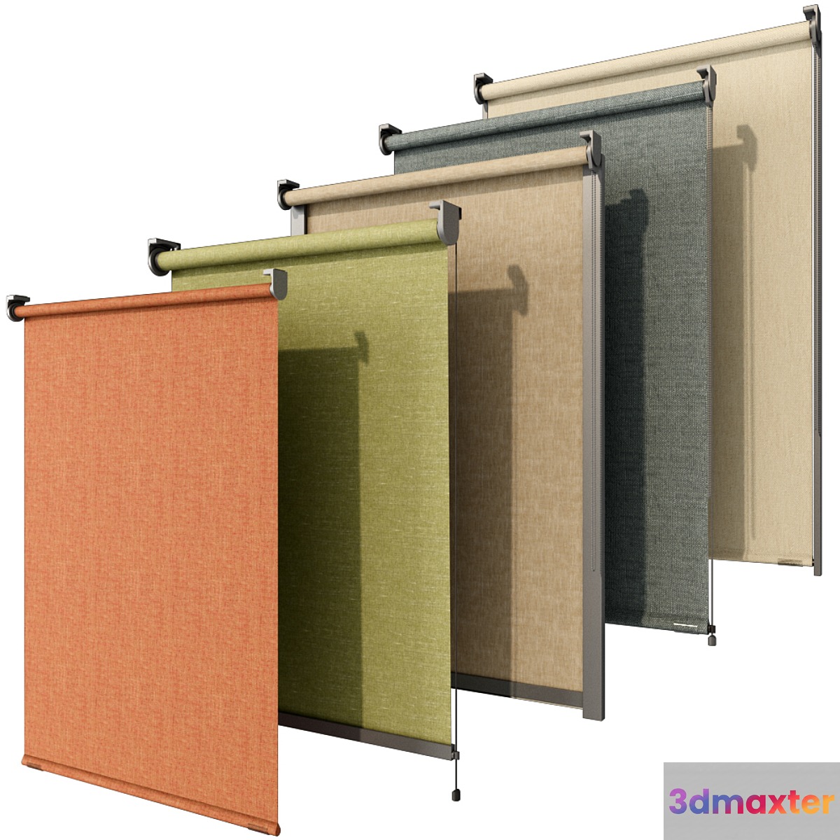Roller blinds set 3D Max