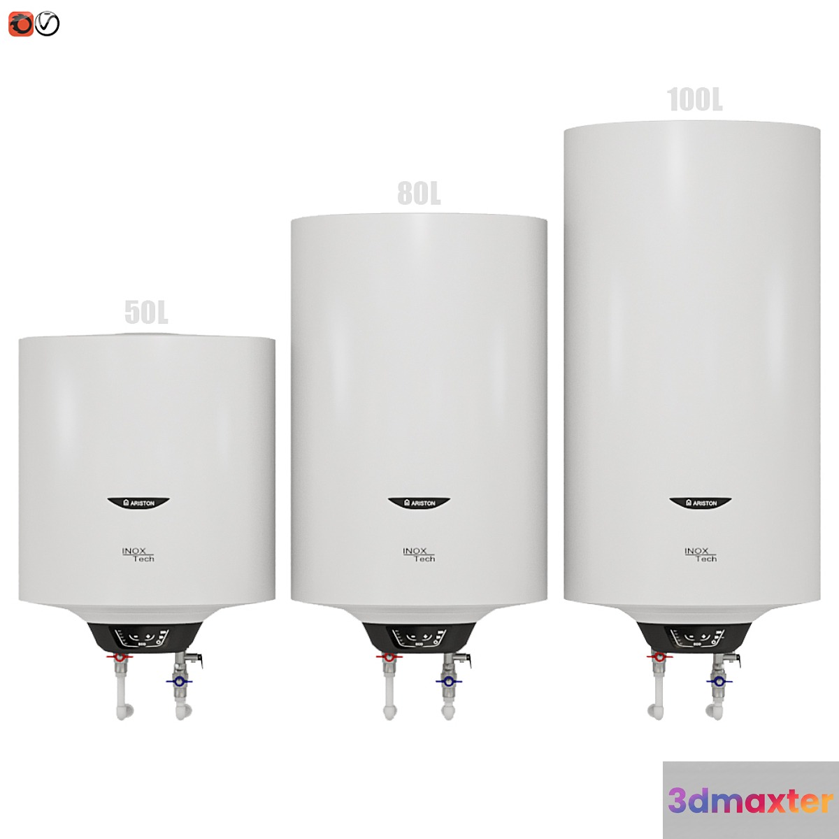 Set Water heater Water heater ARISTON PRO1 ECO INOX ABS PW 3D Max