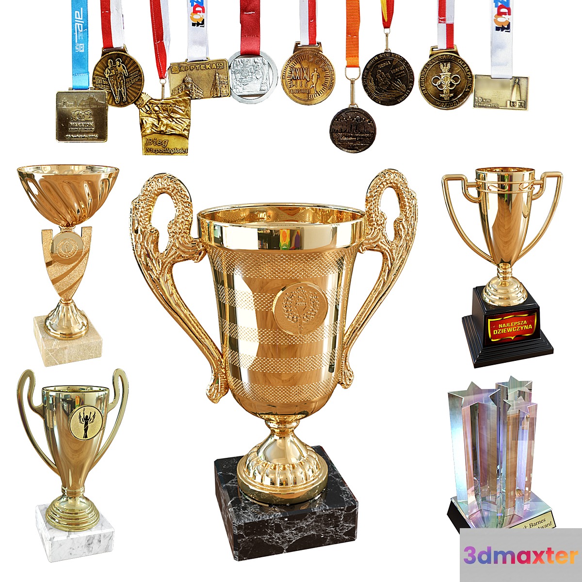 Winner cups 3D Max