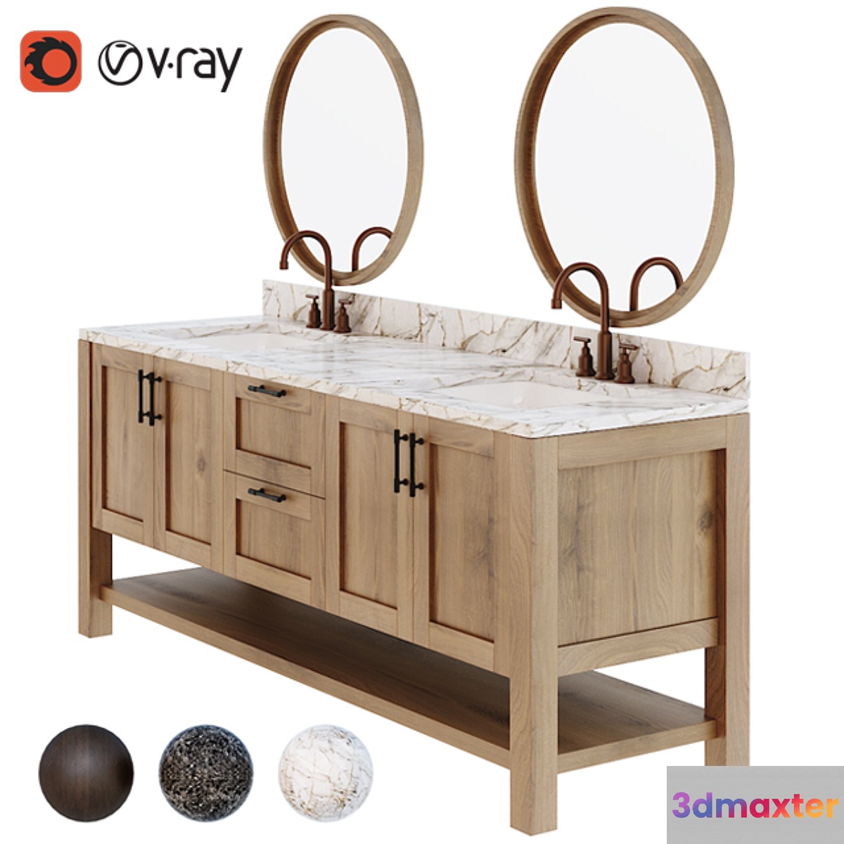 Toilet cabinet 3D Max