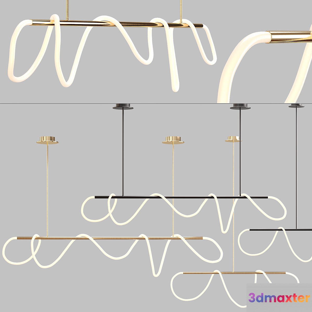 Scandinavian pendant lights 048 3D Max