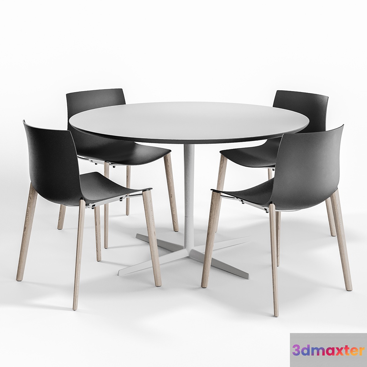 Arper CATIFA 46 WOOD LEGS and EOLO Table