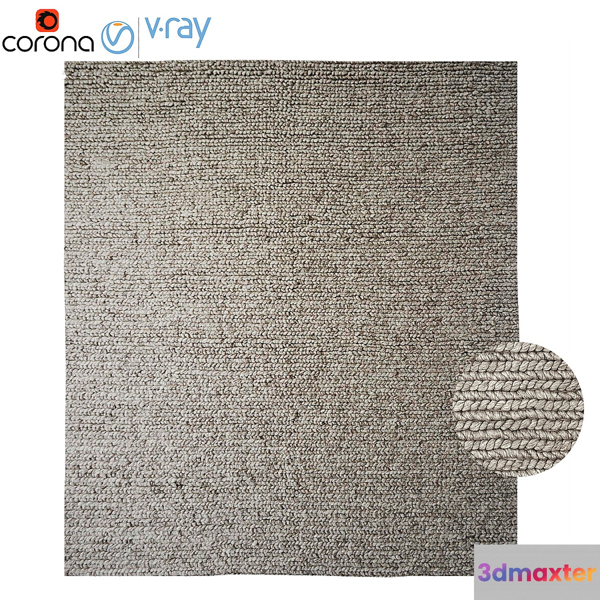 Braided wool rug - No.2