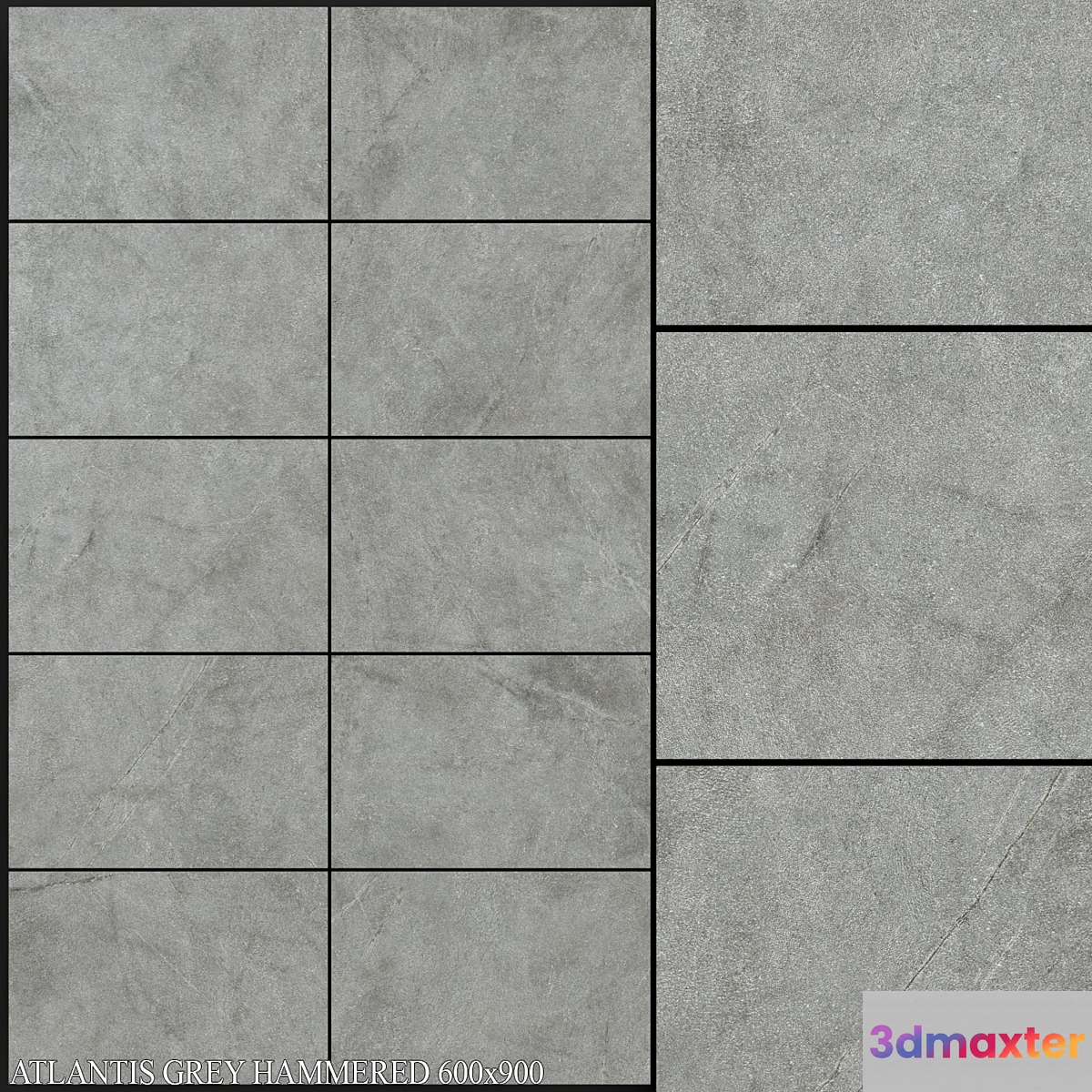 ABK Atlantis Grey Hammered 600x900