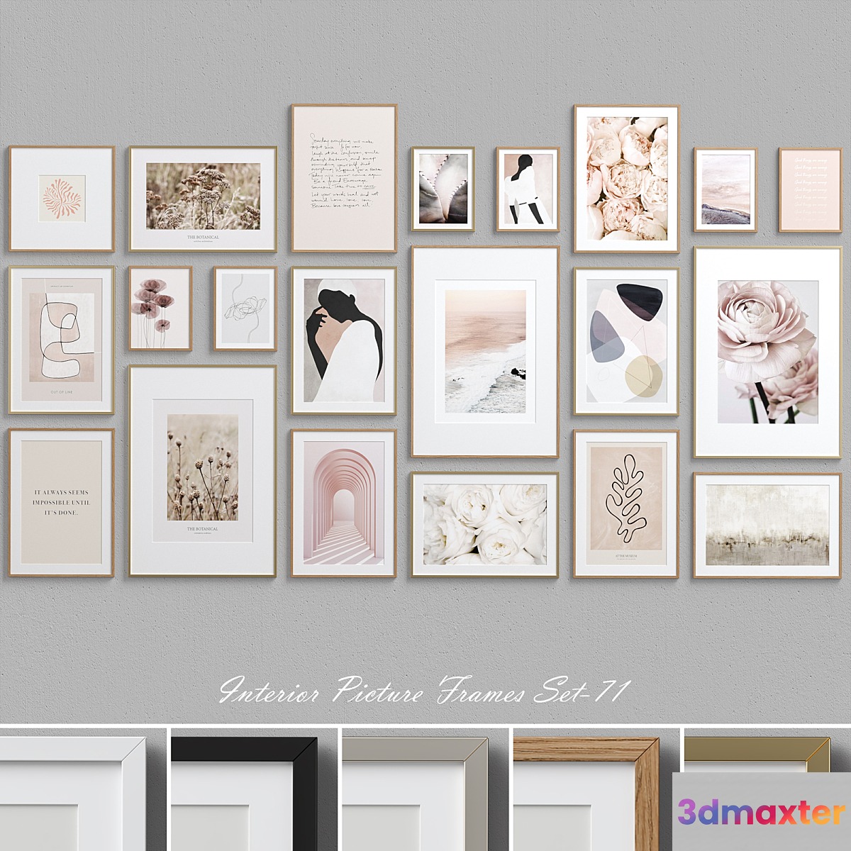 Interior Picture Frames Set-71 3D Max