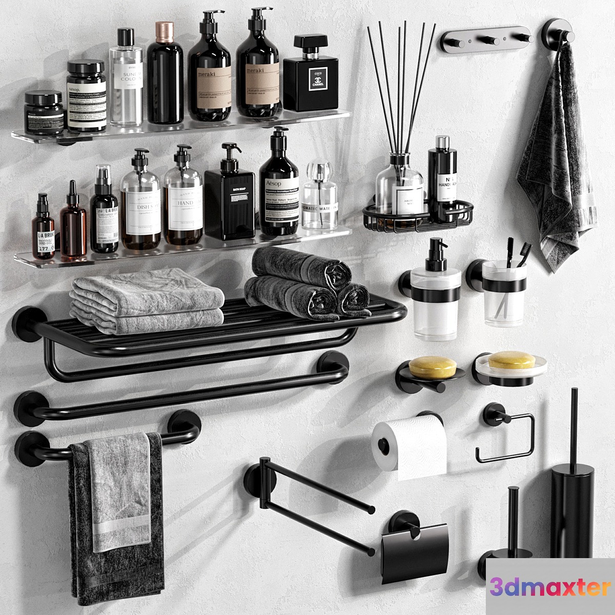 INDA FORUM bathroom accessories 3D Max