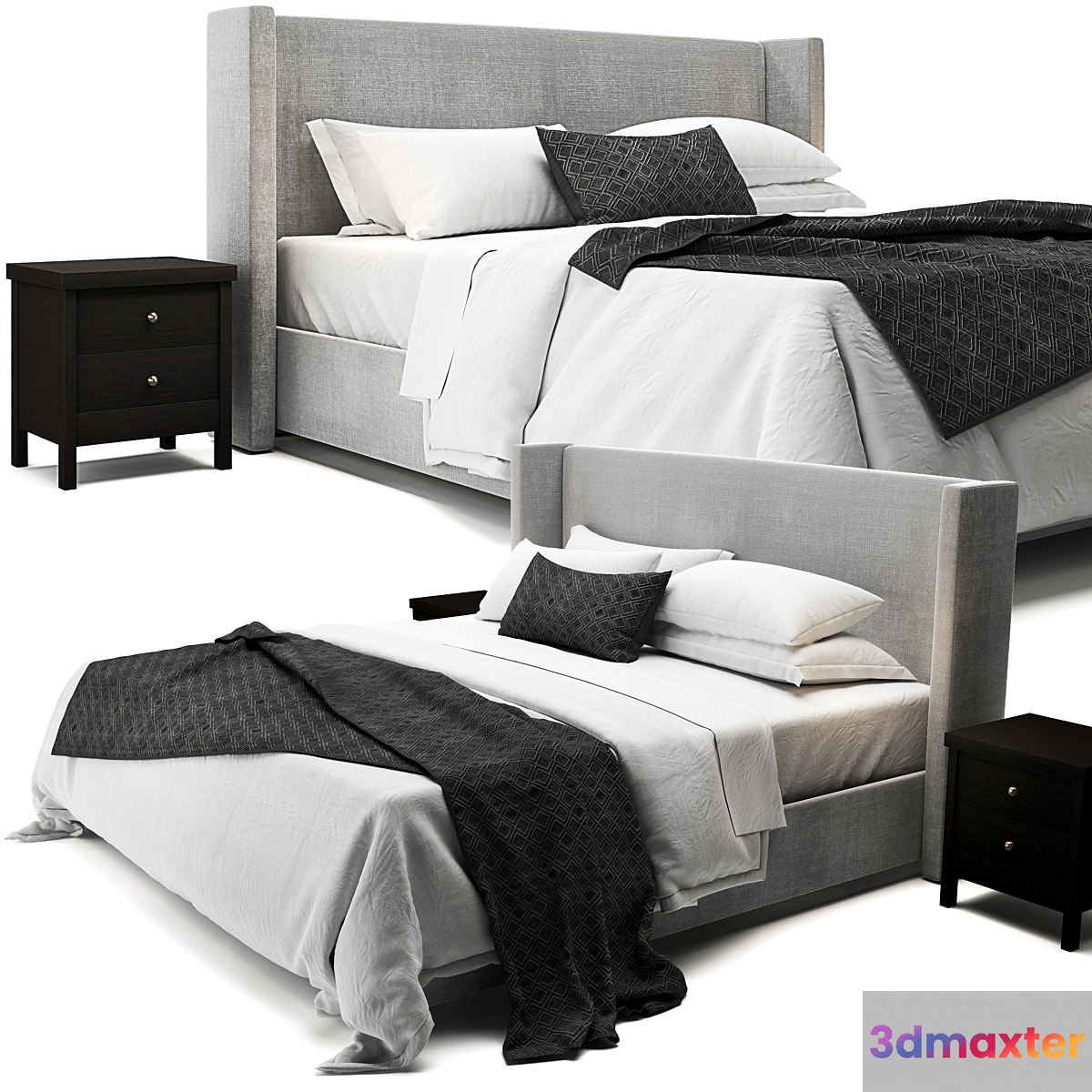 Elliot Shelter Upholstered Bed - No.4