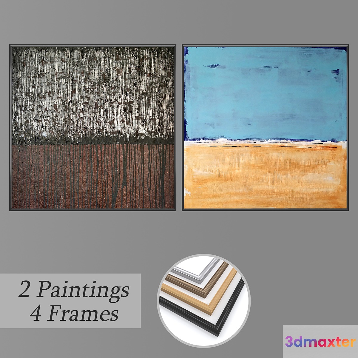 Set of wall paintings No 2796 3D Max