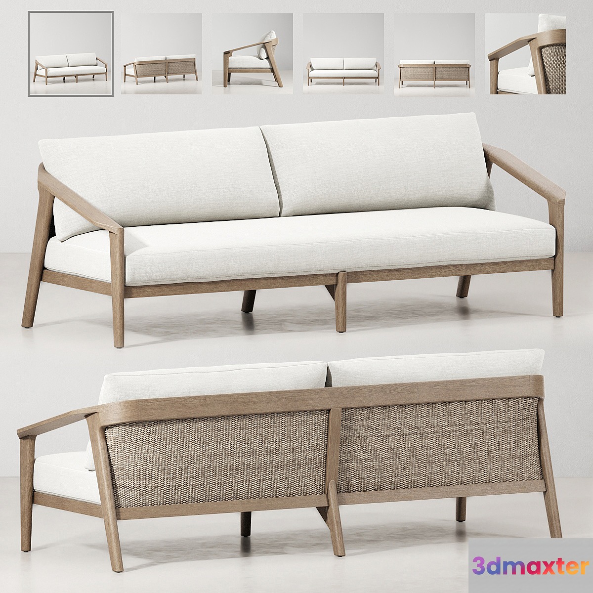RH _ MALTA TEAK SOFA 3D Max