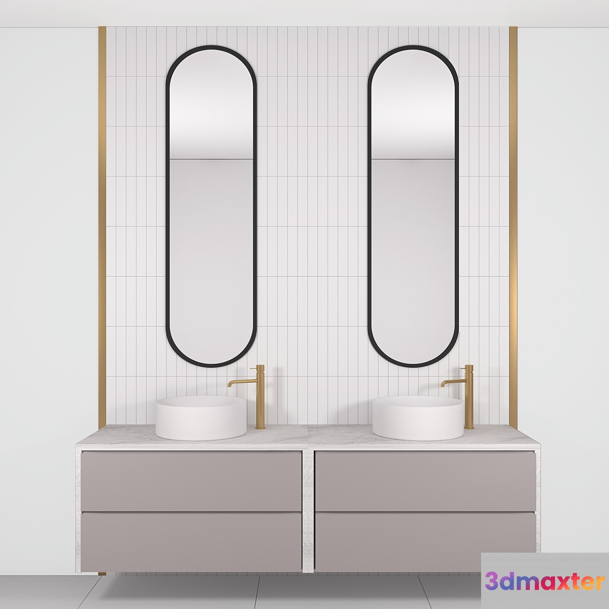Bathroom set 3D Max