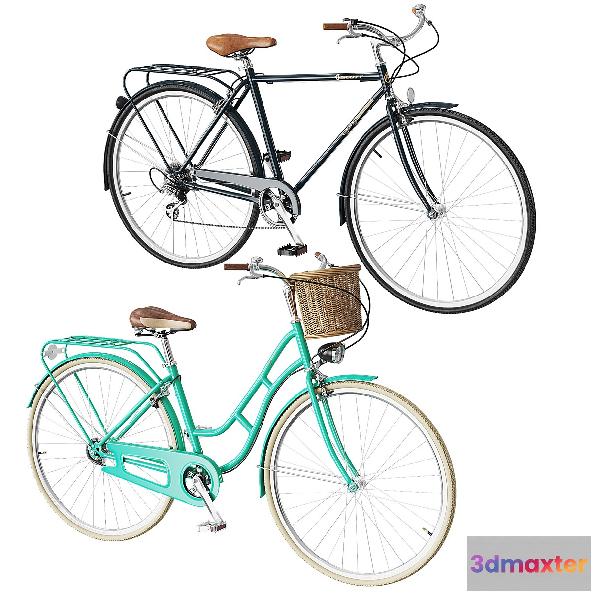 Retro bicycles 3D Max