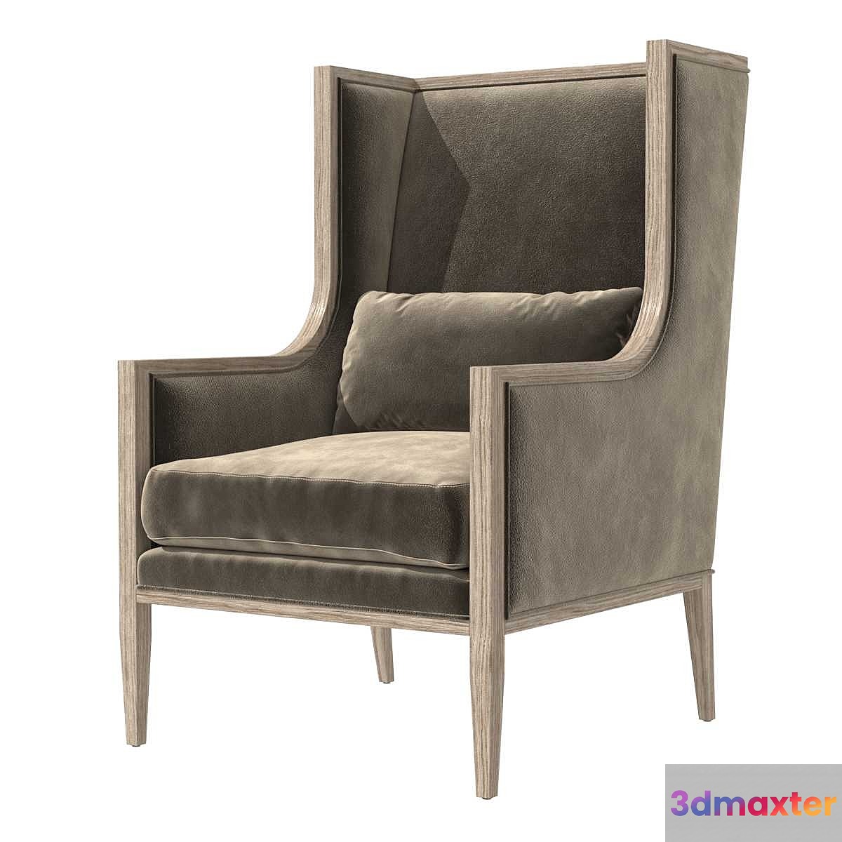 Restoration Hardware FRENCH CONTEMPORARY SLOPE ARM WINGBACK CHAIR