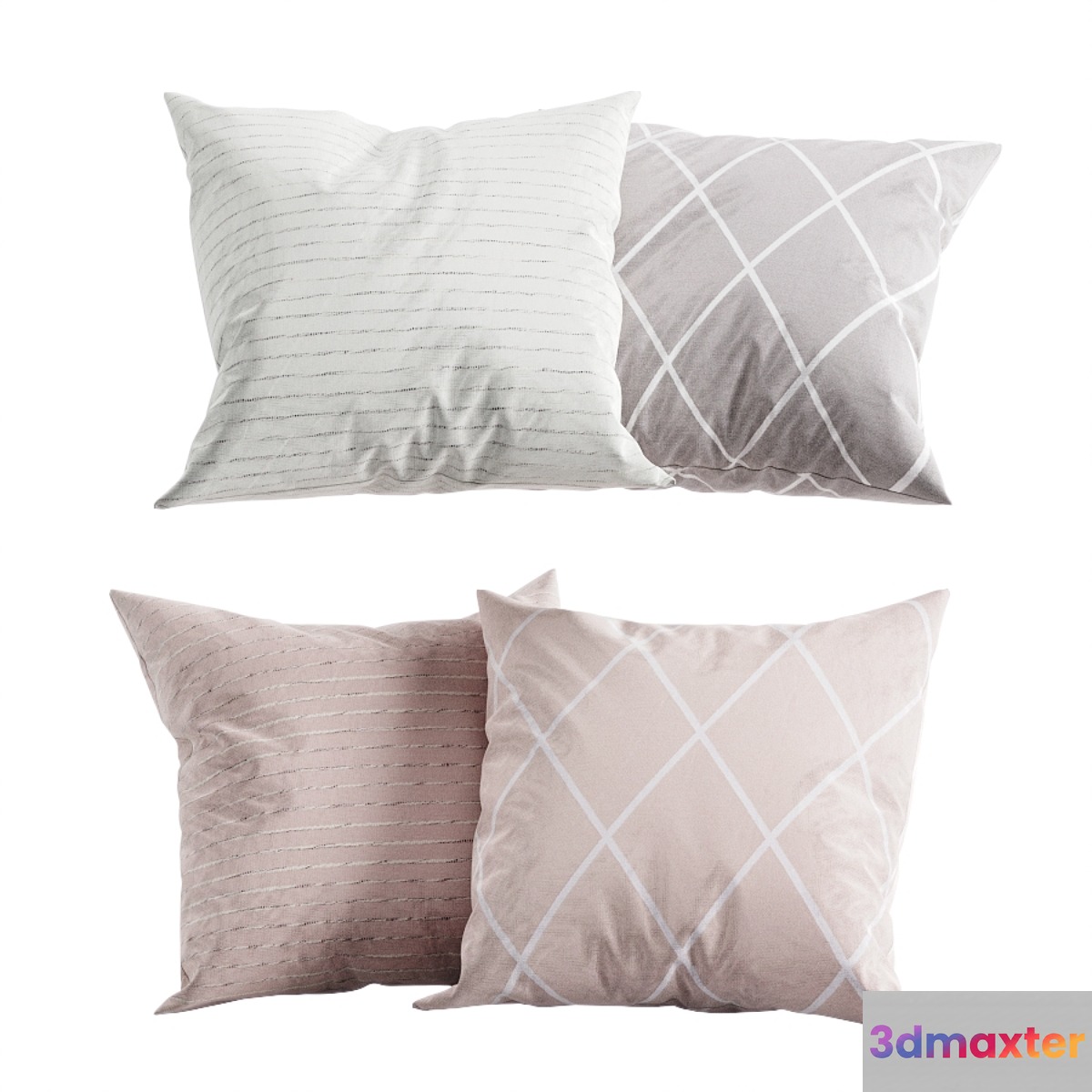 H&M Home Pastel Pillow Set 3D Max