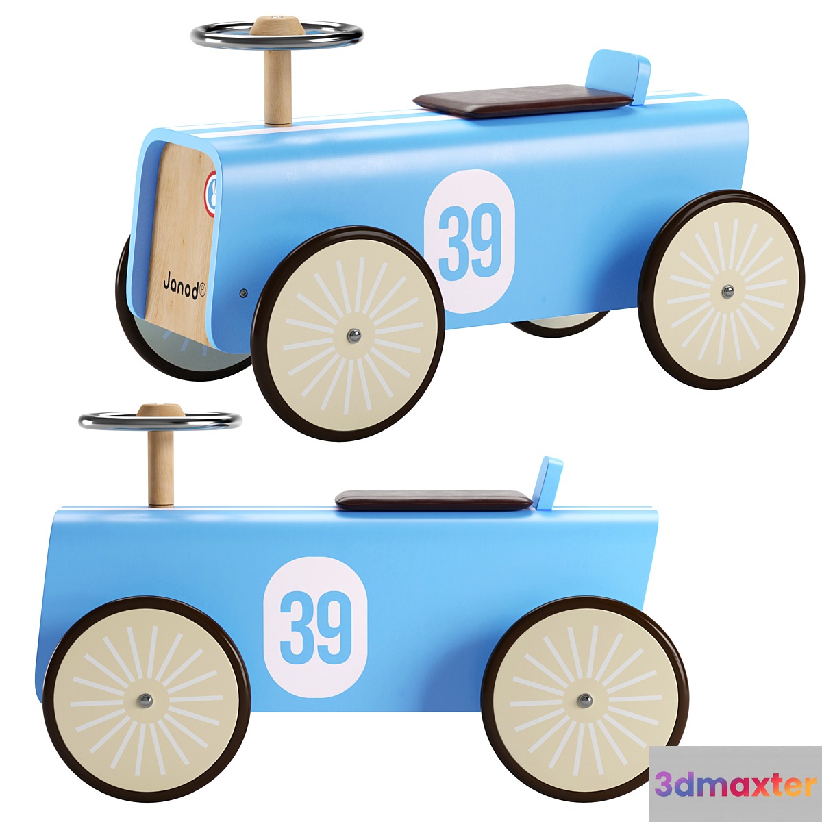 Crate and Kids Janod Blue Car Ride-On