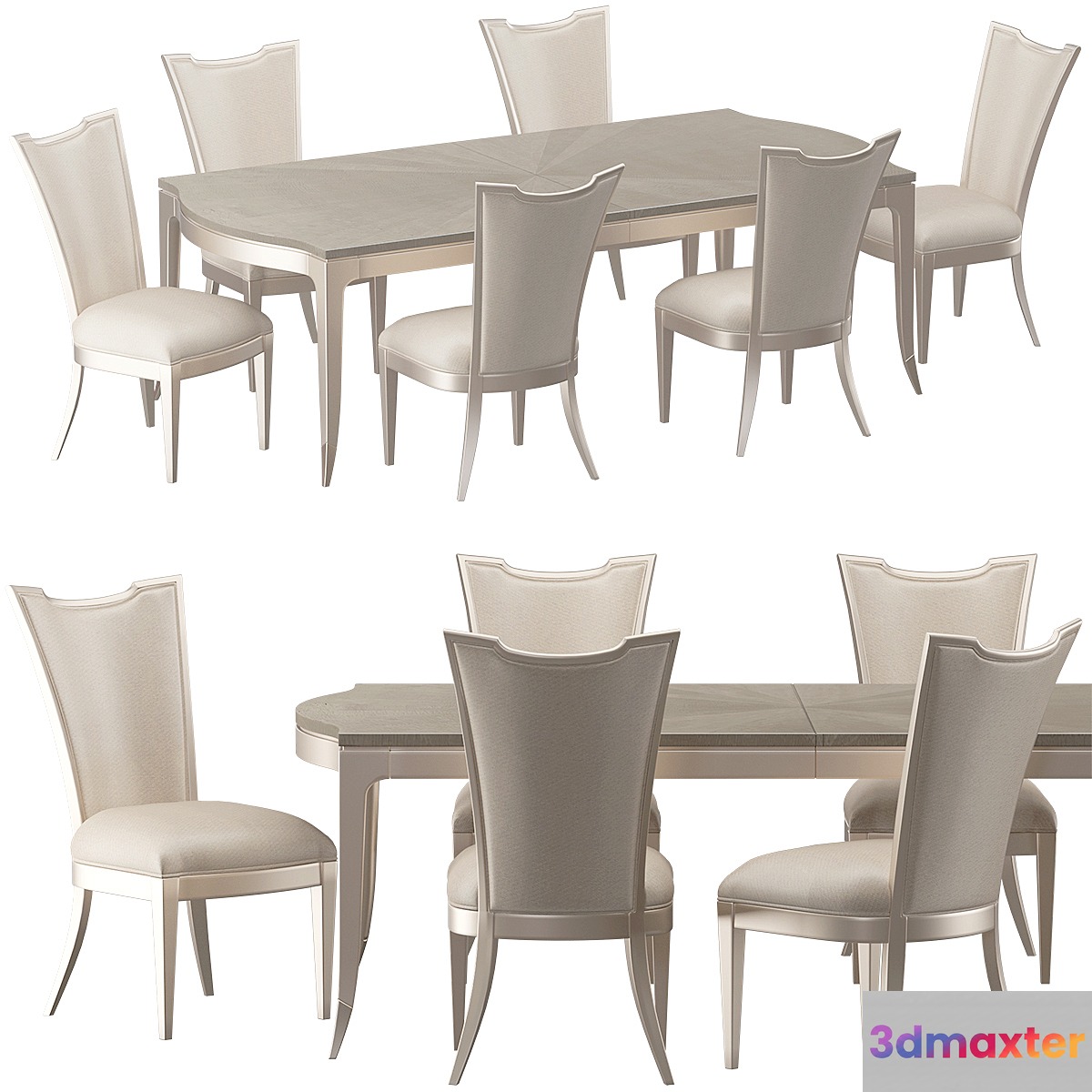 Caracole-Very Appealing-Silver Platter Table Set - No.2