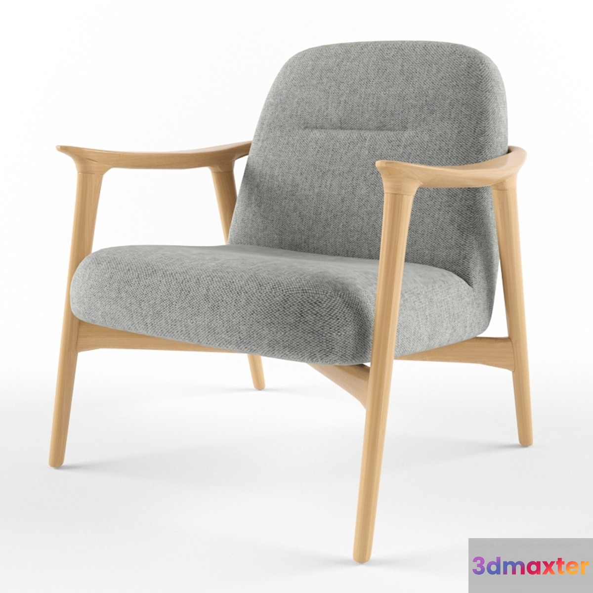 puffy armchair wood base meraki
