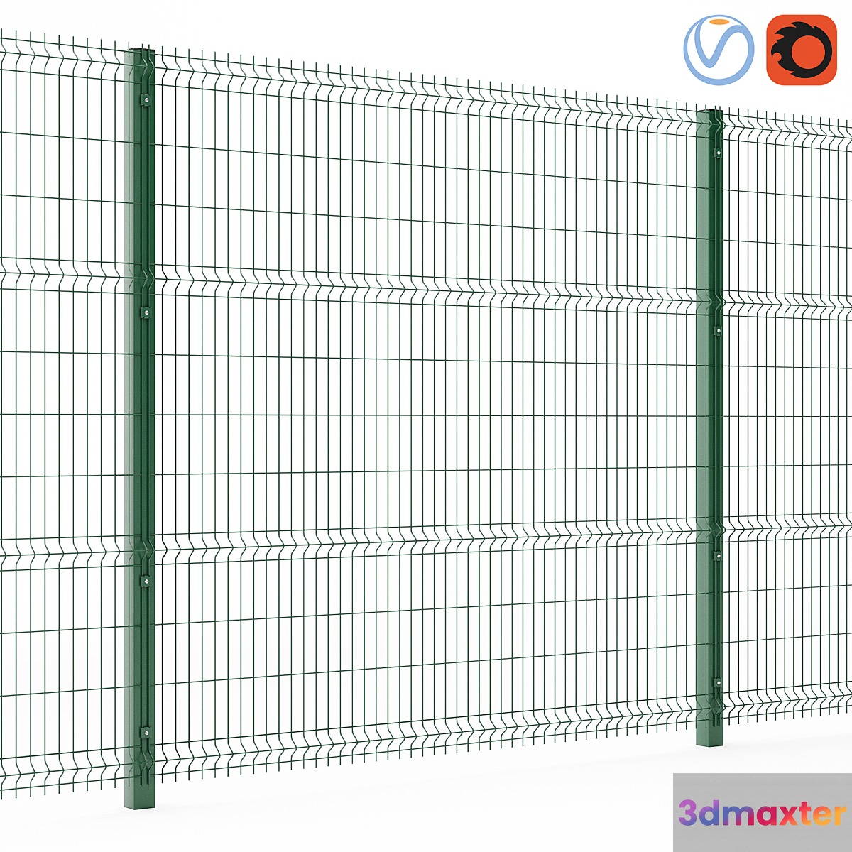 Metal fence 3D 3D Max