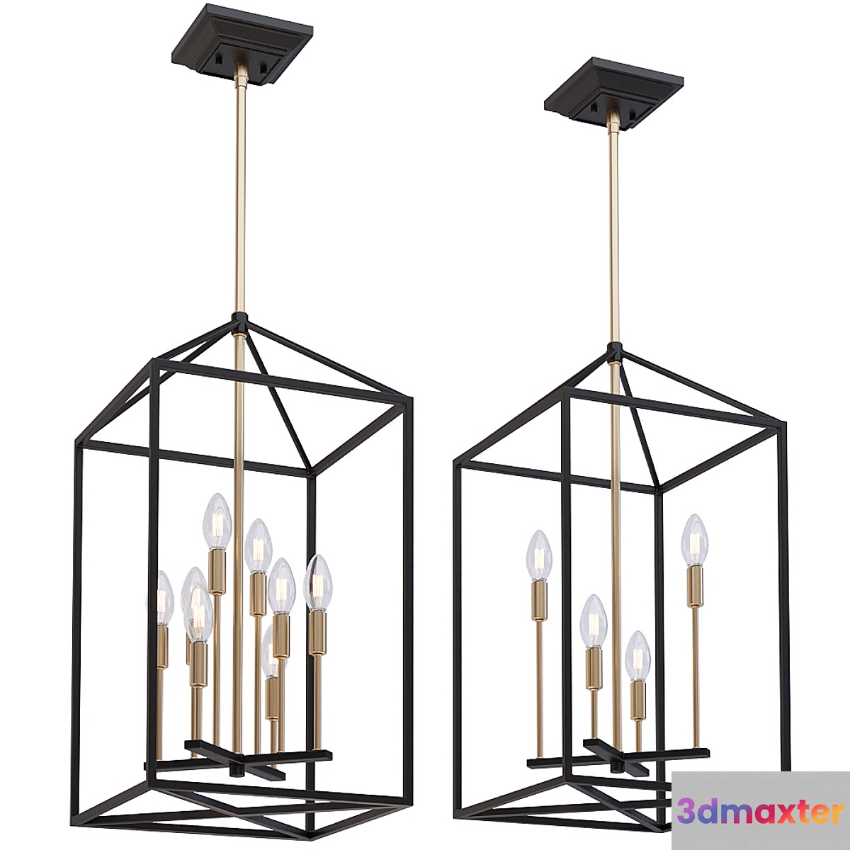 Twilight 4-Light and 8-Light Chandelier by Steven Sabados 3D Max