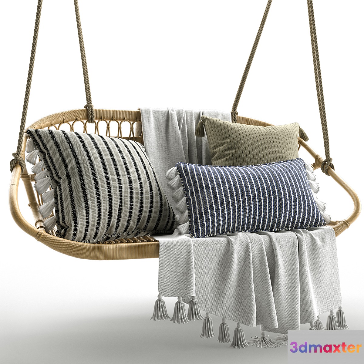 Hanging Rattan Bench Serena & Lily - No.2