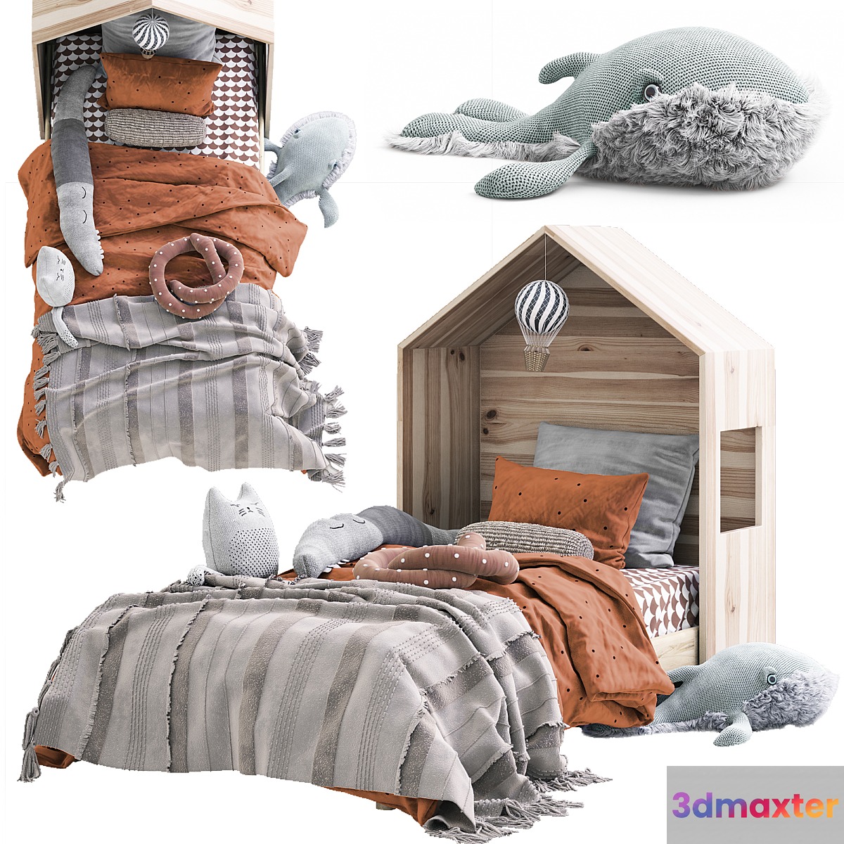 UTAKER IKEA _ DECK IKEA with headboard 3D Max